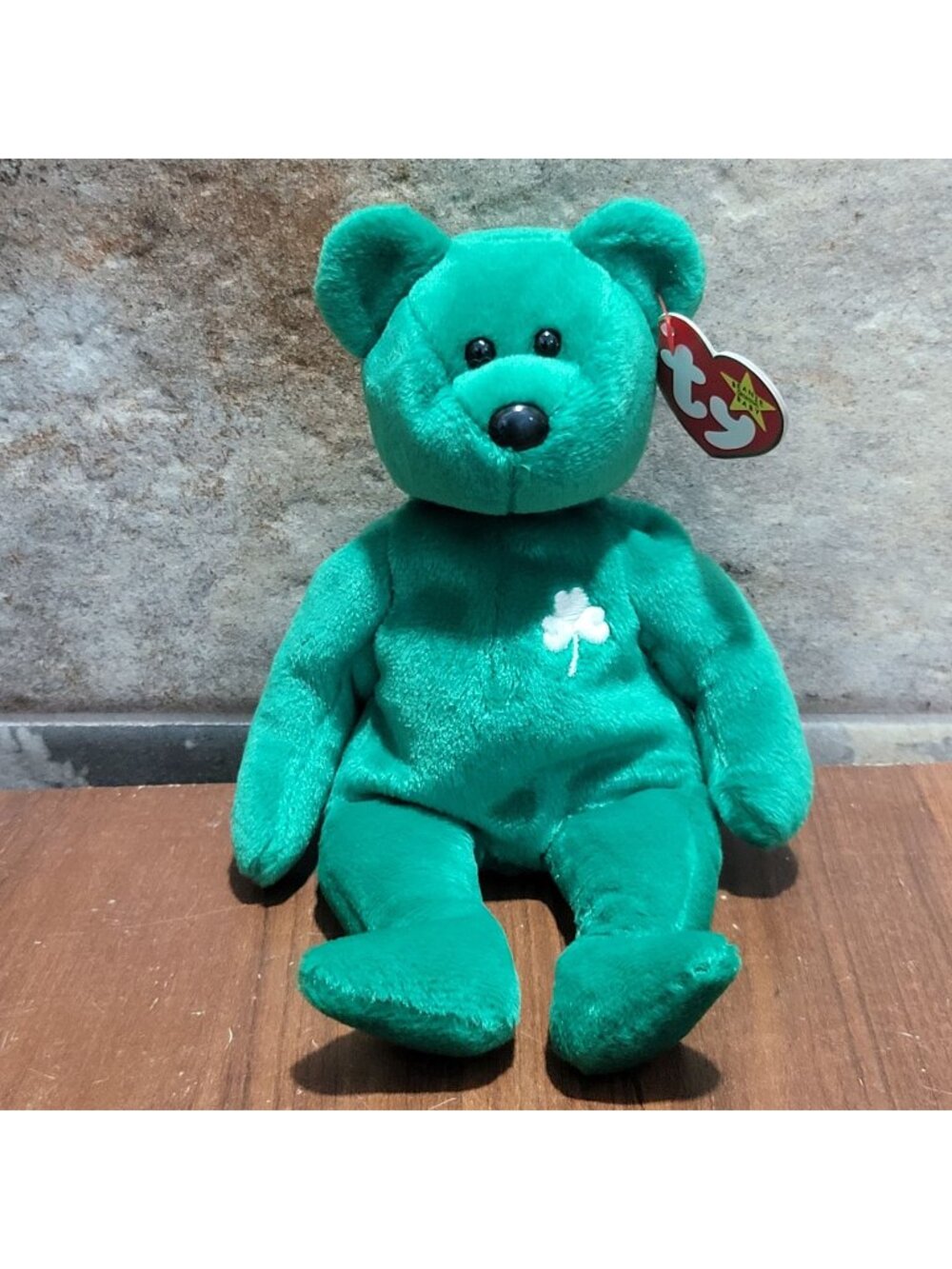 Ty Beanie Baby Erin The Bear 1997 Retired Plush Toy Shamrock Irish